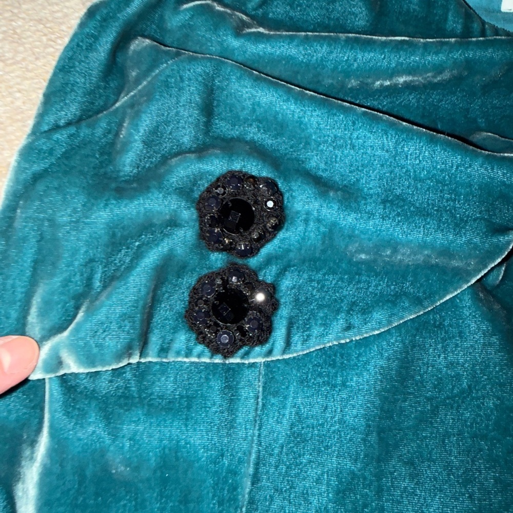 See By Chloe Teal Velvet mini dress - Picture 4 of 12